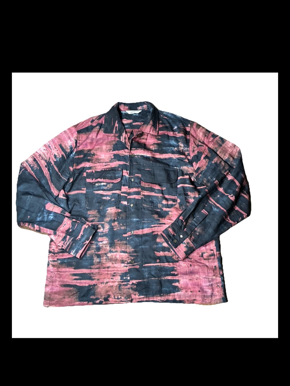 3Sixteen Long Sleeve Button Down Men’s Shirt Tye Dye Size XL 100% Tencel